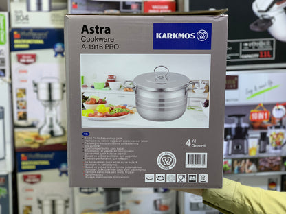 Karkmos 3 Pieces  Casseroles Cookware Set  Cri-Ni Stainless Steel