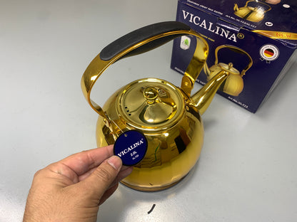 DUBAIZONES™ VICALINA® Germany Technology Golden and Silver Stainless Steel Stylish Tea Kettles