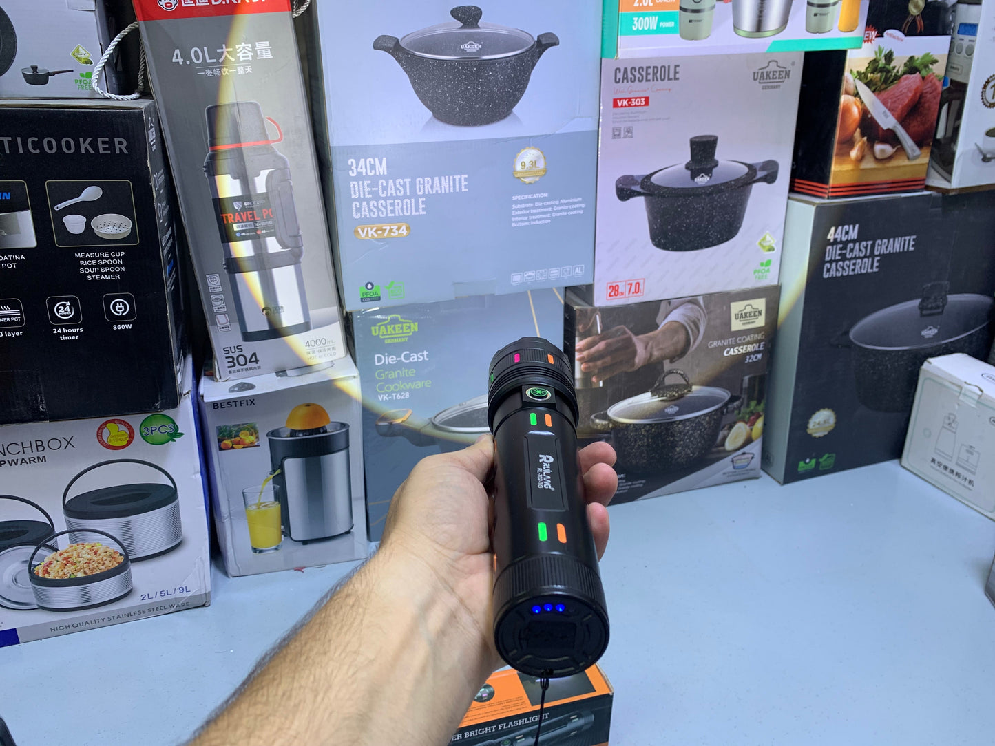 High Power Super Bright Flashlight Aluminium Alloy White Laser Light