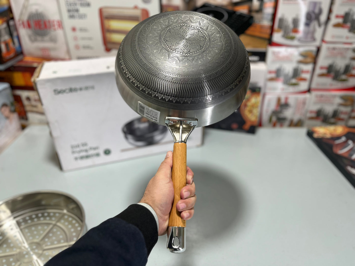 DUBAIZONES™ Secite 30cm Honeycomb Pan & Steamer