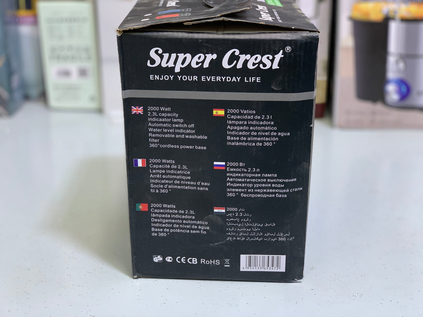 Super Crest Electric Tea Kettle 2000w 2.3L Model: SCT-4017