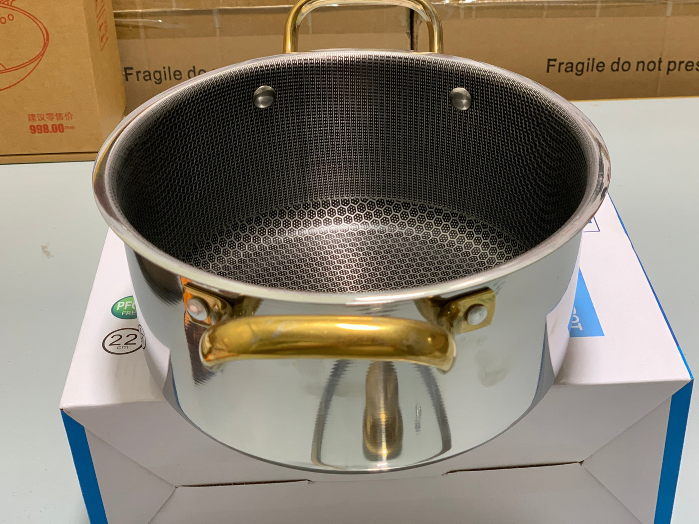 Laser Coating Cooking Pots , HoneyComb Pattern High Quality – dubaizones