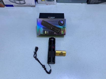 COBA Handheld Torch Model: CB-W409T Rechargeable Flashlight