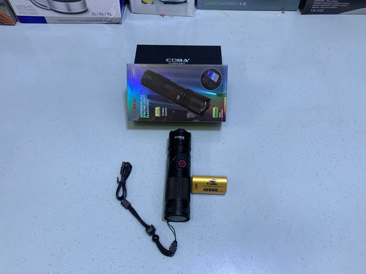 COBA Handheld Torch Model: CB-W409T Rechargeable Flashlight