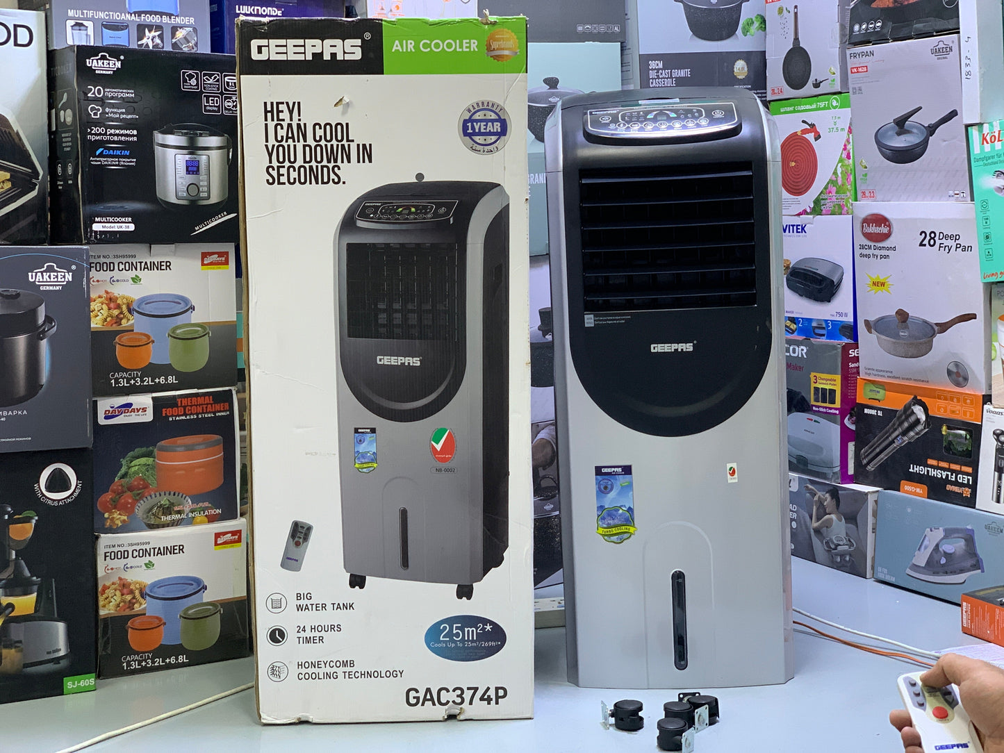 Geepas Air Cooler 150w with Big water Tank and HoneyComb cooling Technology