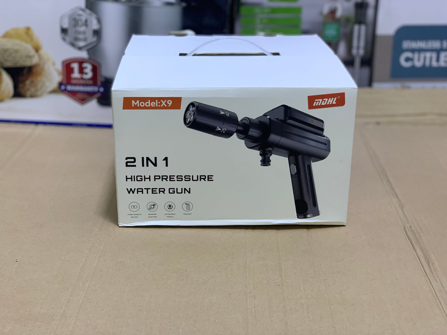MDHL 2-in-1 Folding High-Pressure Cordless Water Gun Kit