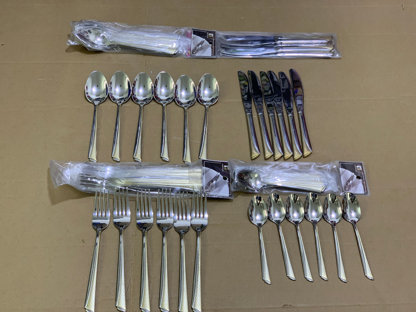 Cutlery set Half golden Design