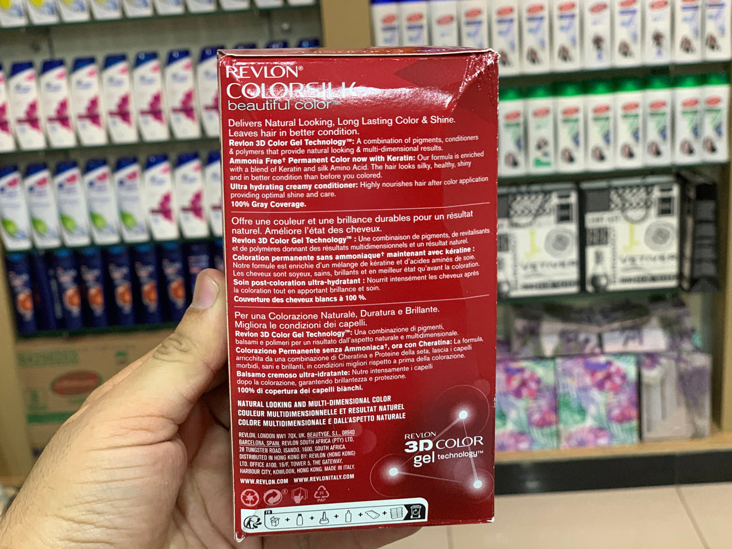 Original  Revlon USA 3D Hair Color Long Lasting  Shade 30 Dark Brown