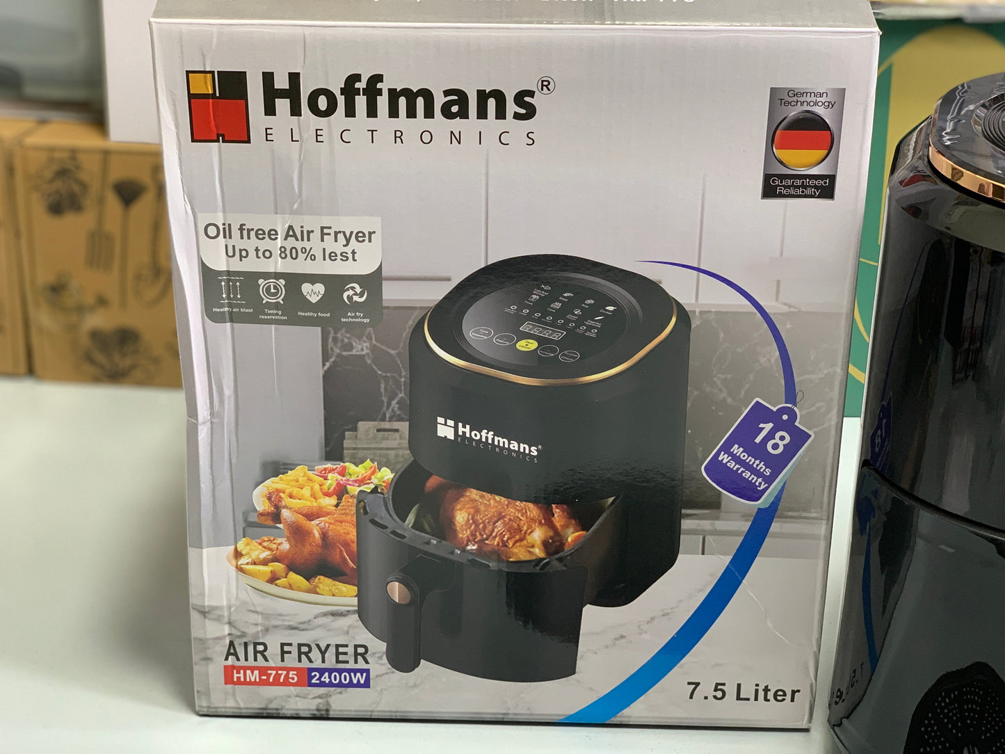 DUBAIZONES™ High Quality Oil Free Air Fryer Hoffmans Electronics  7.5L 2400w Germany Technology