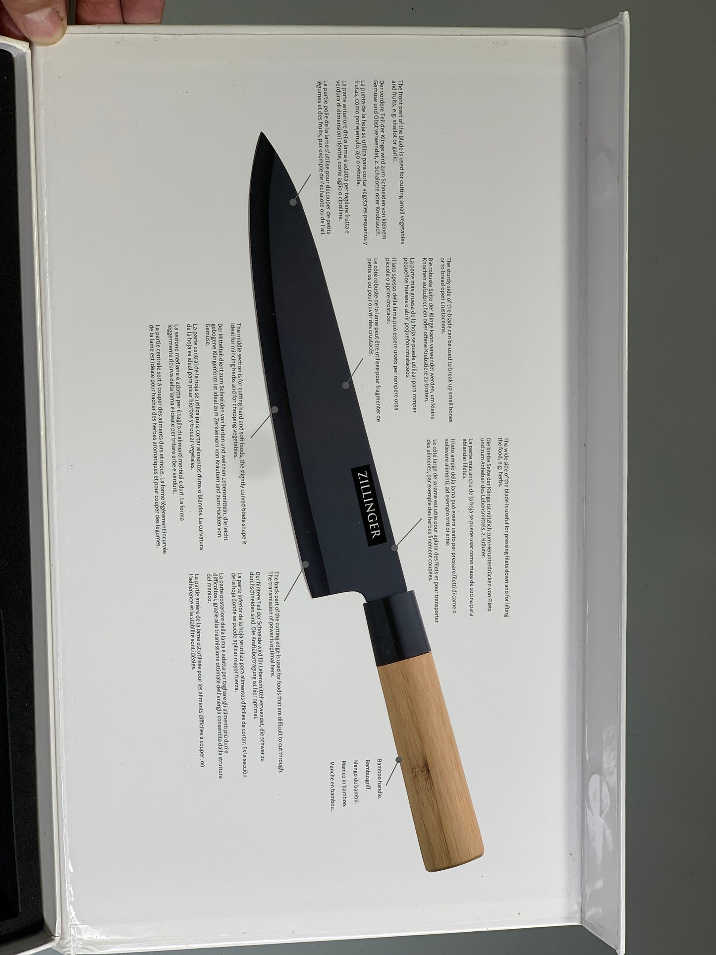 DUBAIZONES™ Bamboo Handles Kitchen Knife Set 4 Pieces