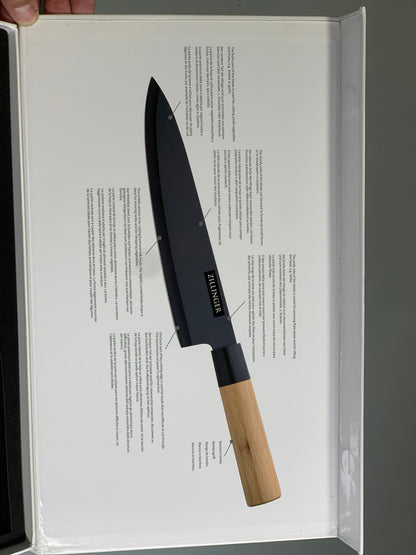 DUBAIZONES™ Bamboo Handles Kitchen Knife Set 4 Pieces