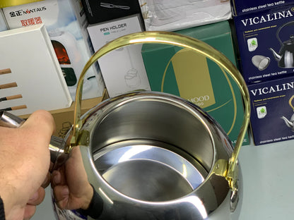 DUBAIZONES™ Karkmos Stainless Steel Kettle with Glass Lid (2.5L & 3L)