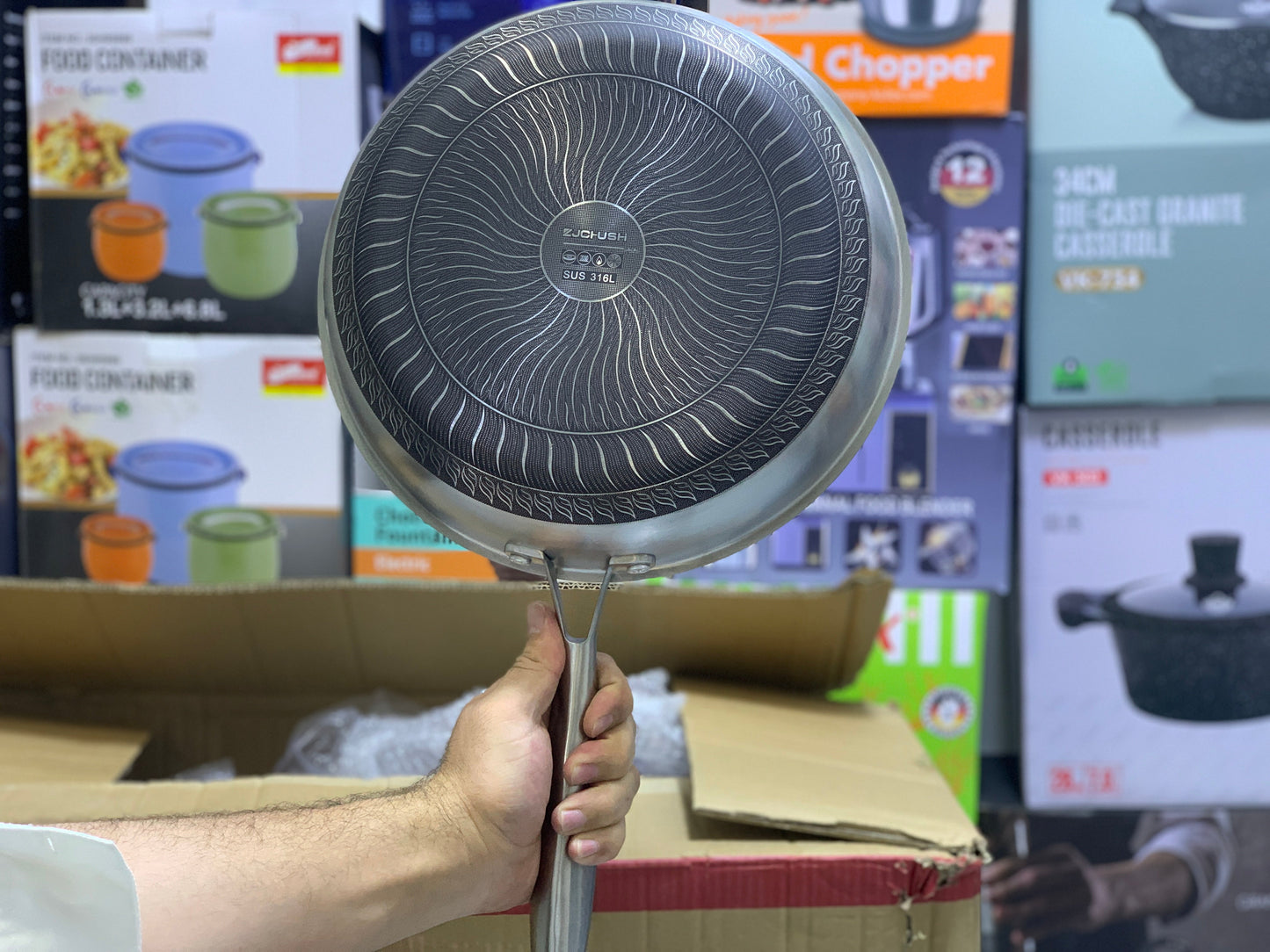 Laser Coating Shallow Frying Pans without lid