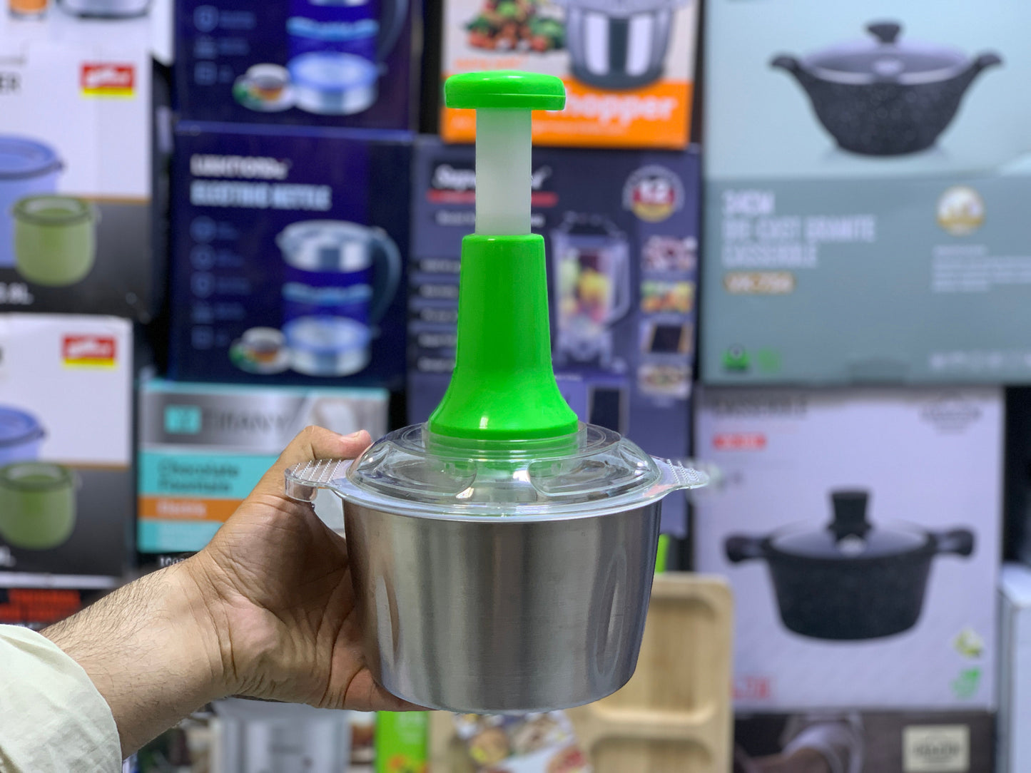 Vegetable Chopper 2L with Stainless Steel Bowl