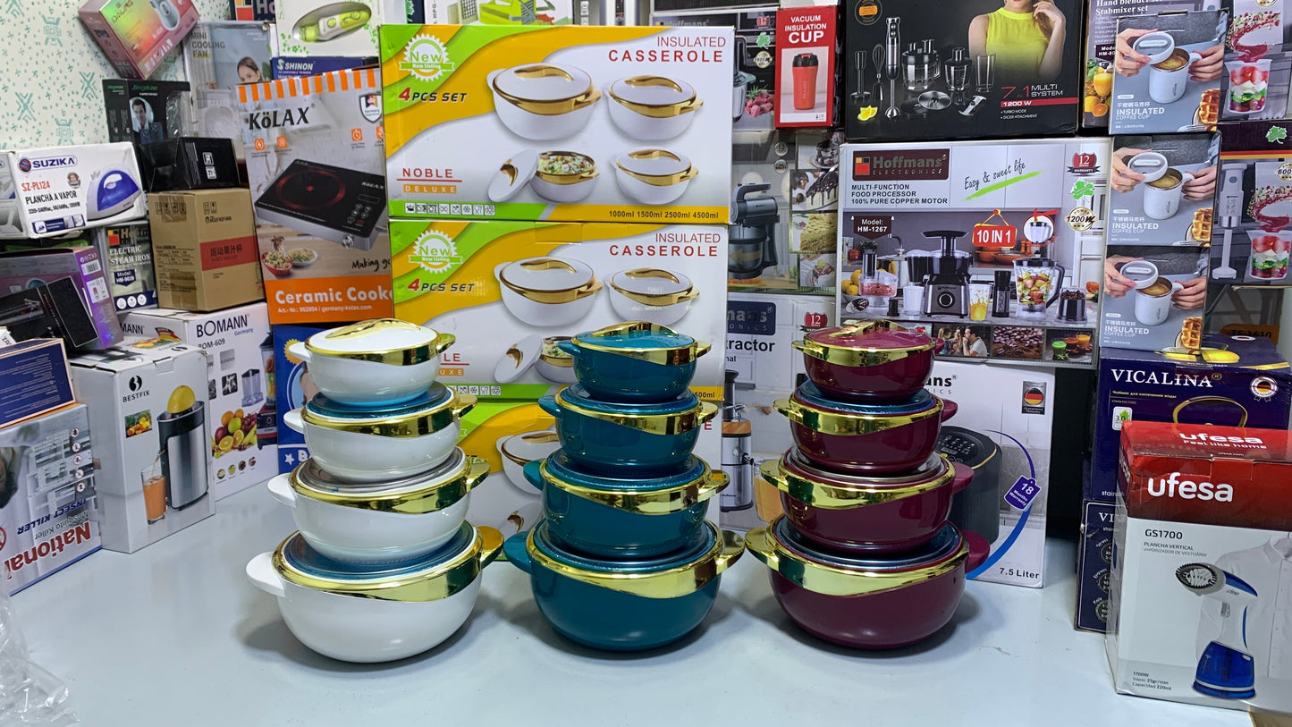 DUBAIZONES™ 8 pieces Hot Pot Set | Kitchen Food Containers Stainless Steel and Elegant Designed