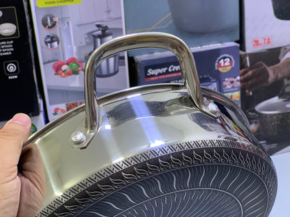 Laser Coating Shallow Casseroles Honeycomb pattern And Non Stick