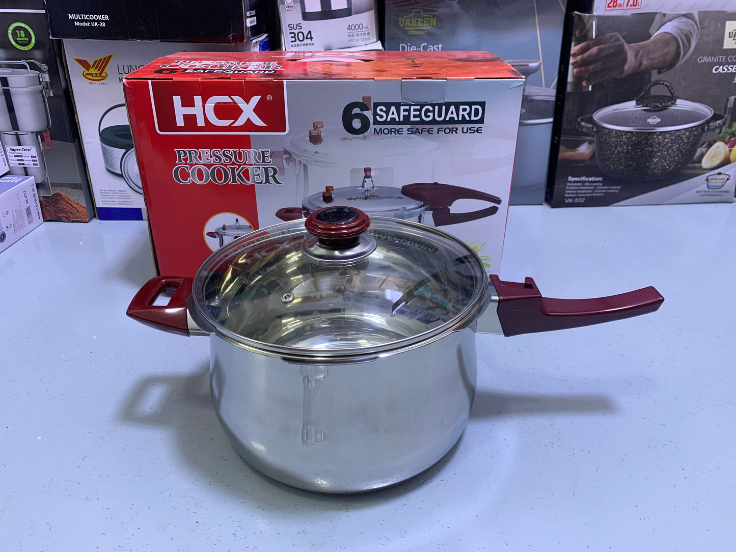 6 Safeguard HCX 3 in 1 Pressure Cooker Stainless Steel