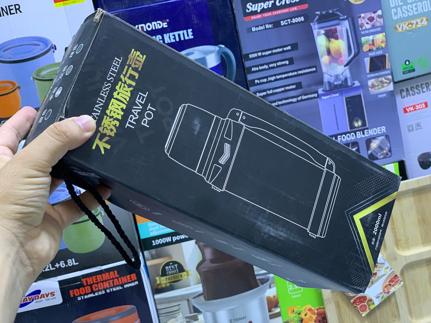 Travel Pot Water bottle 2000ml Stainless Steel SUS 304 and Hot and Cool 24 hours