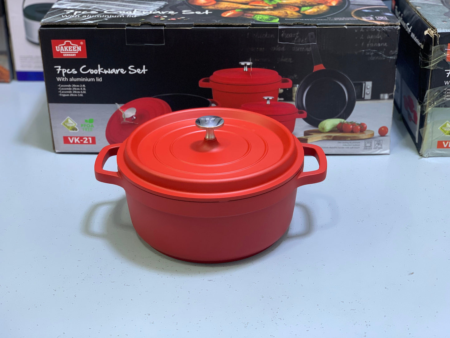 UAKEEN 7 pieces Die-Casting Aluminium Cookware Set|VK-21