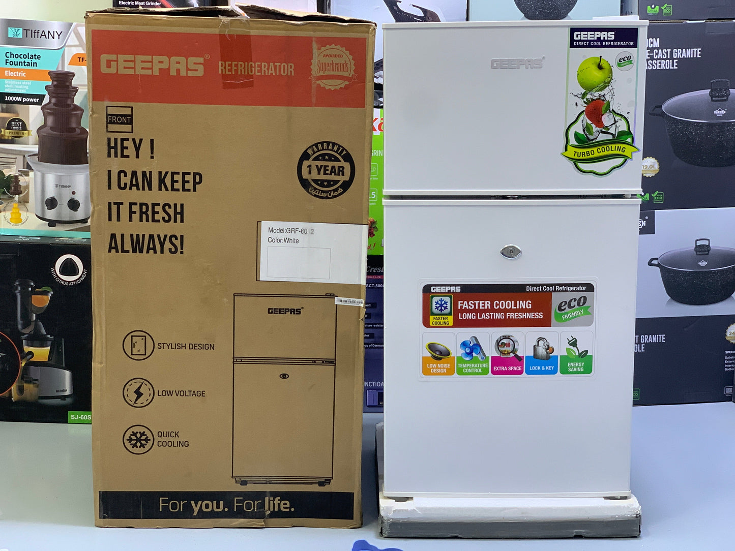 Geepas Mini Refrigerator| 1 Year Warranty