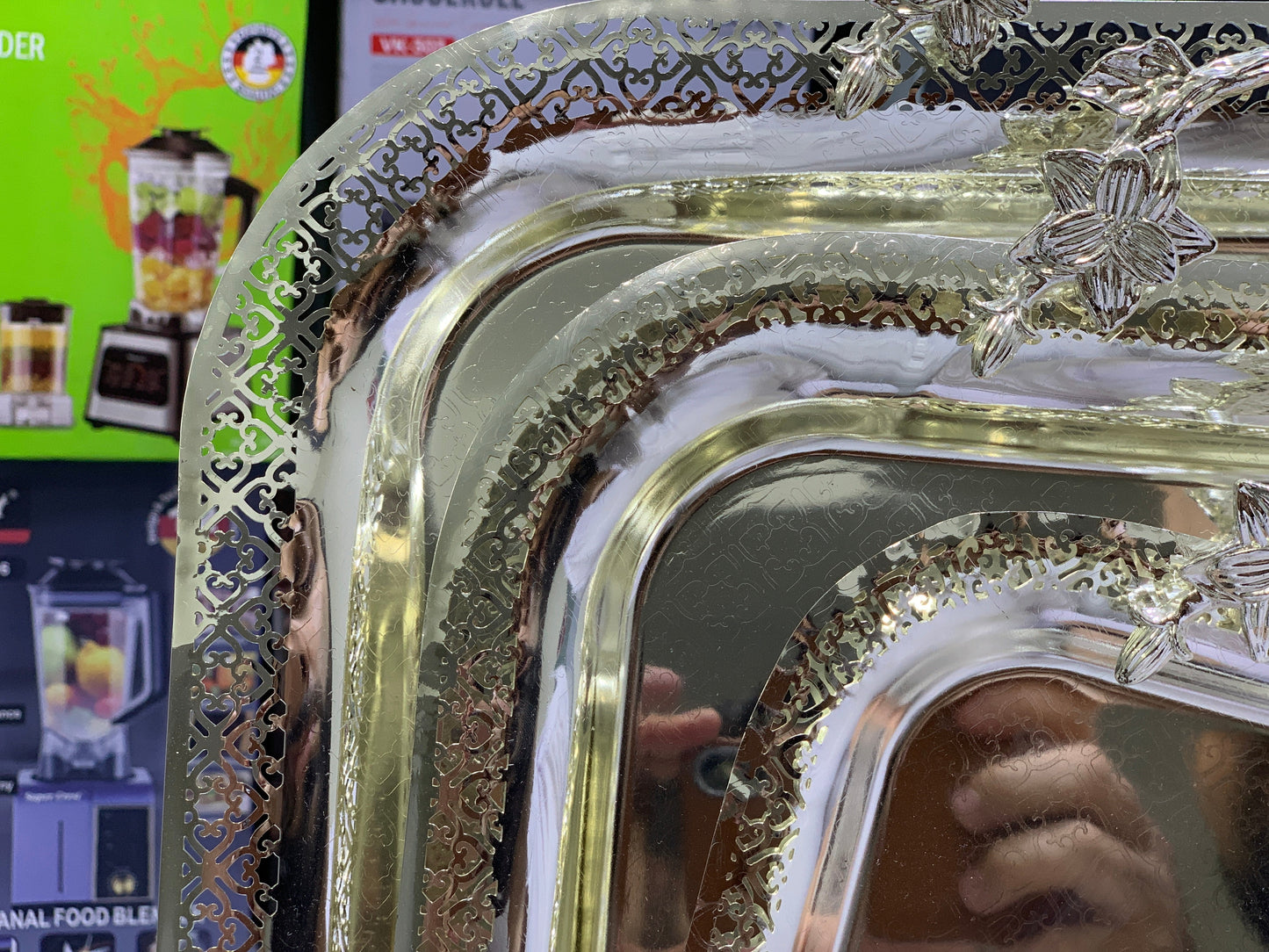 Stainless steel Tray set Model H-3 Silver