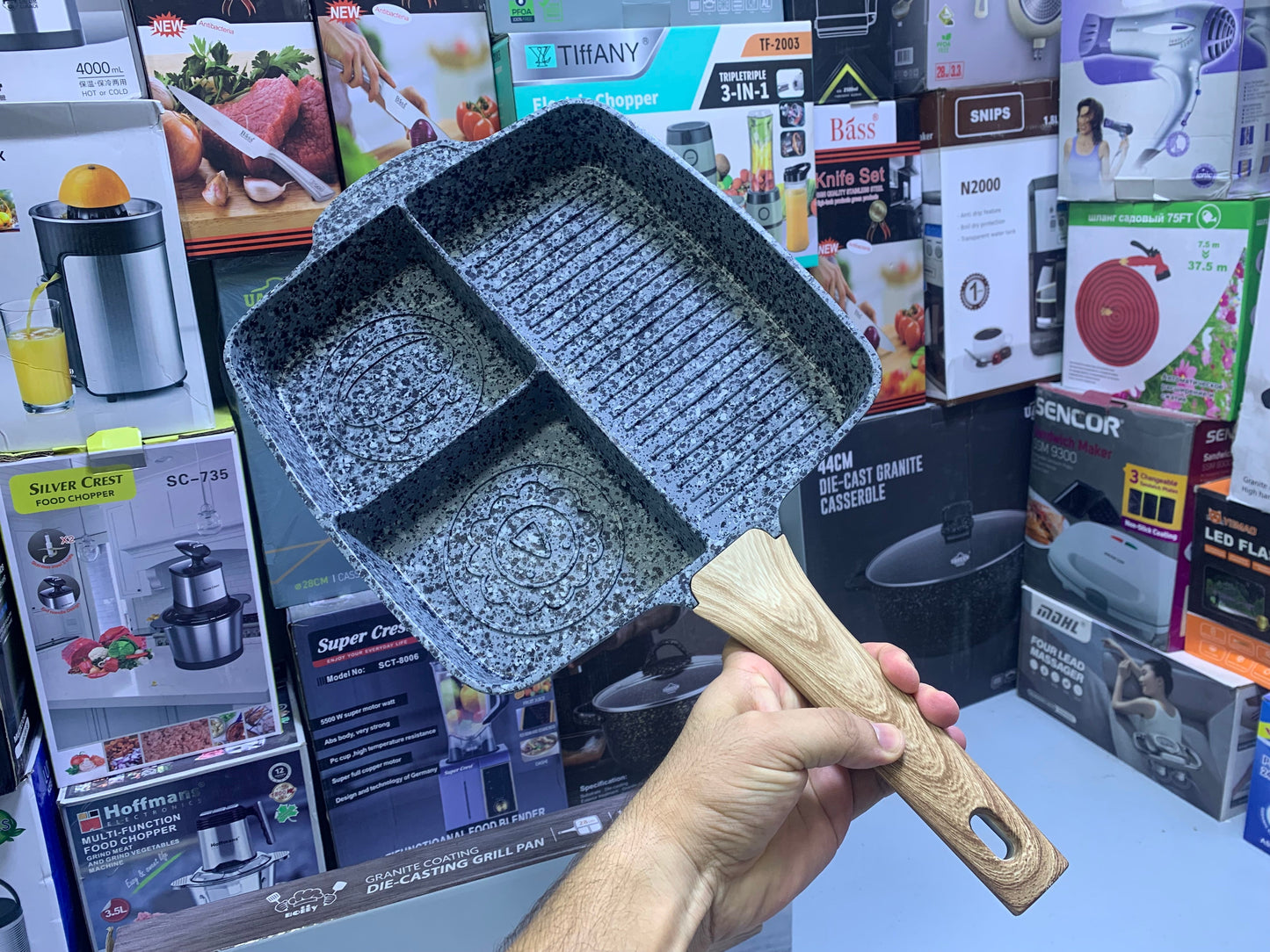 UIIOY Universal Granite Die Cast Grill Pan 28cm