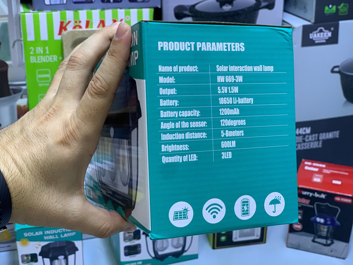 Solar Induction Wall Lamp HW 669-3W – Motion Sensor Outdoor Light