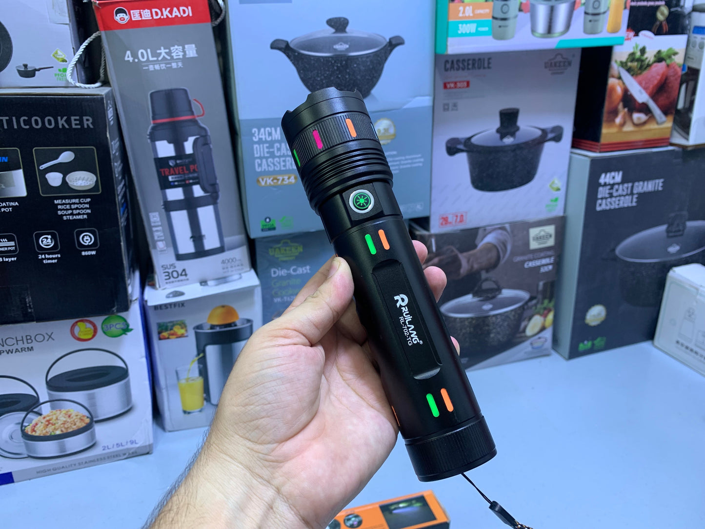 High Power Super Bright Flashlight Aluminium Alloy White Laser Light