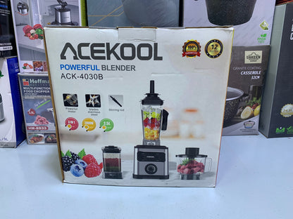 ACEKOOL Powerful 3 in 1 Blender 2000w and 2.5L Stainless Steel Blades