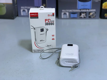 30000mAh Power Bank – 120W Fast Charging for Mobile Devices