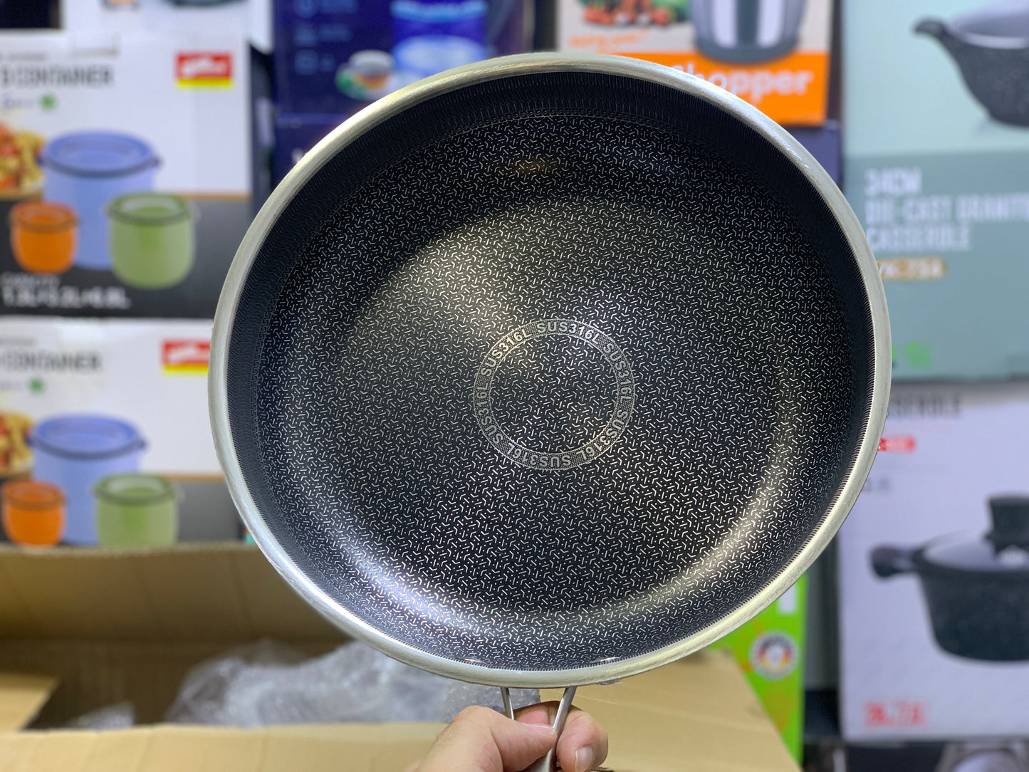 Laser Coating Shallow Frying Pans without lid