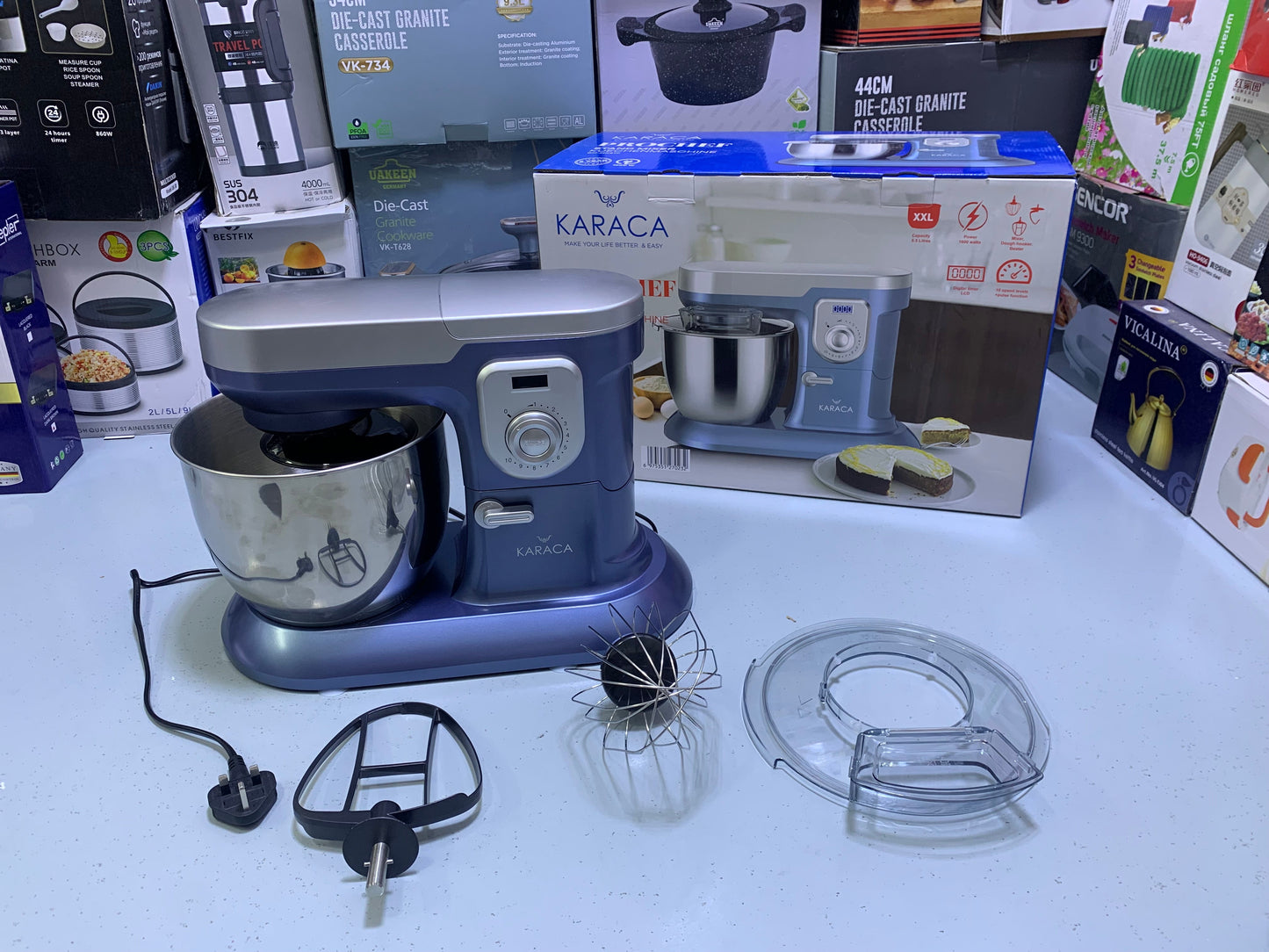 Karaca Stand Mixer 6.5L and Digital Timer display