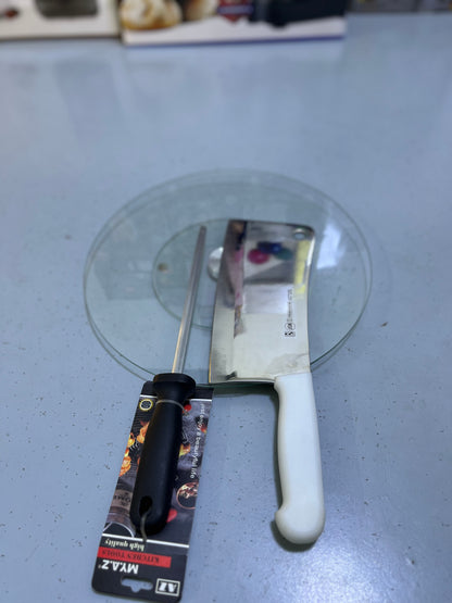 Stainless steel Brazil model cleaver | tokah with free sharpener