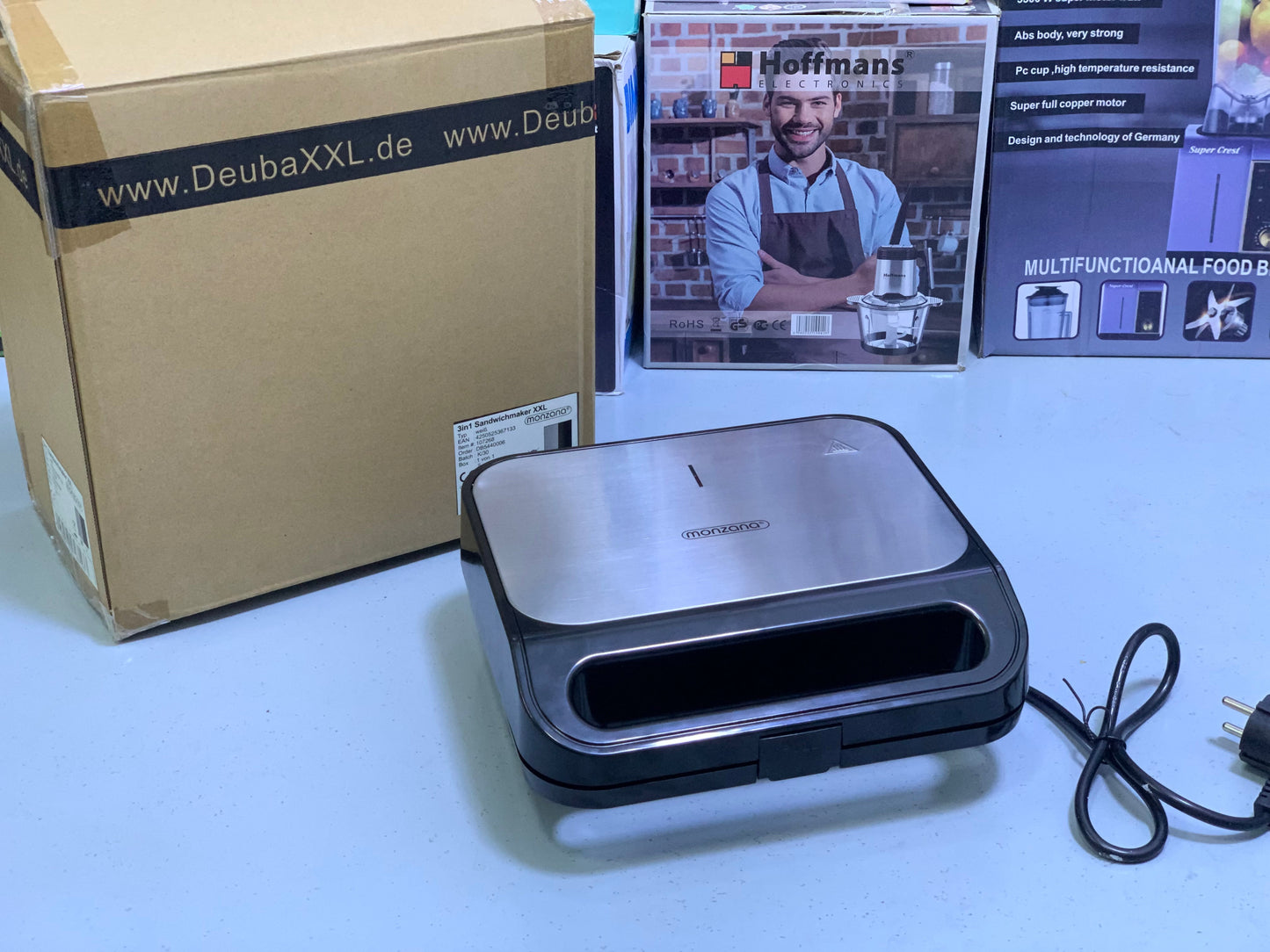 Monzana Sandwichmaker 3in1 XL|1000W|GHSM1300