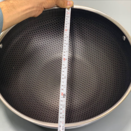 DUBAIZONES™ HoneyComb Laser Coating deep karahi/Handi , Stainless Steel