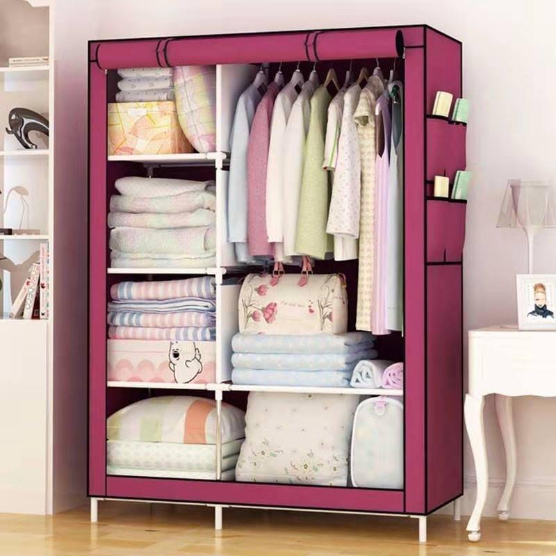 Modern Non-Woven Cloth Wardrobe Folding Clothing Storage Cabinet Multi-Purpose Dustproof Moistureproof