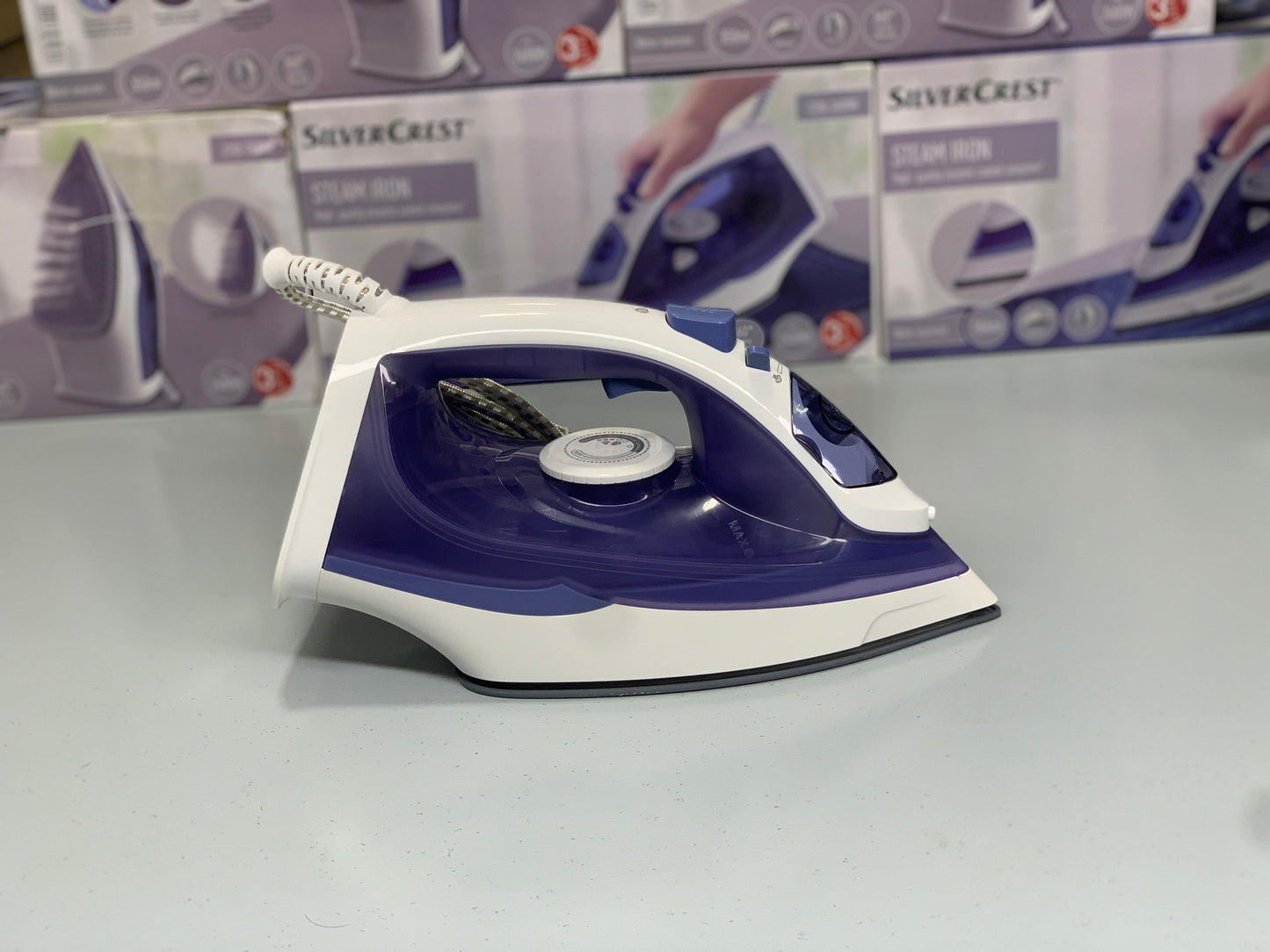 DUBAIZONES™  Silver Crest Steam Iron Imported Quality Pure NON STICK