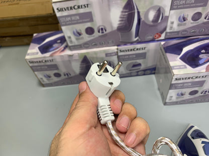 DUBAIZONES™  Silver Crest Steam Iron Imported Quality Pure NON STICK