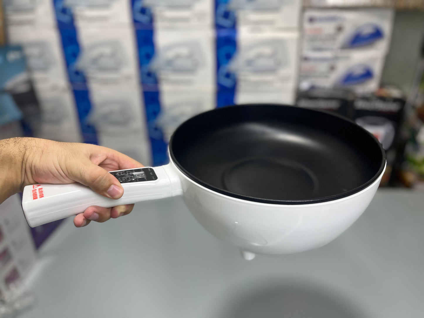 DUBAIZONES™ Japan Lot Imported 2-1 Electric Cooker Pan with Steamer - 4L Capacity, 1500W