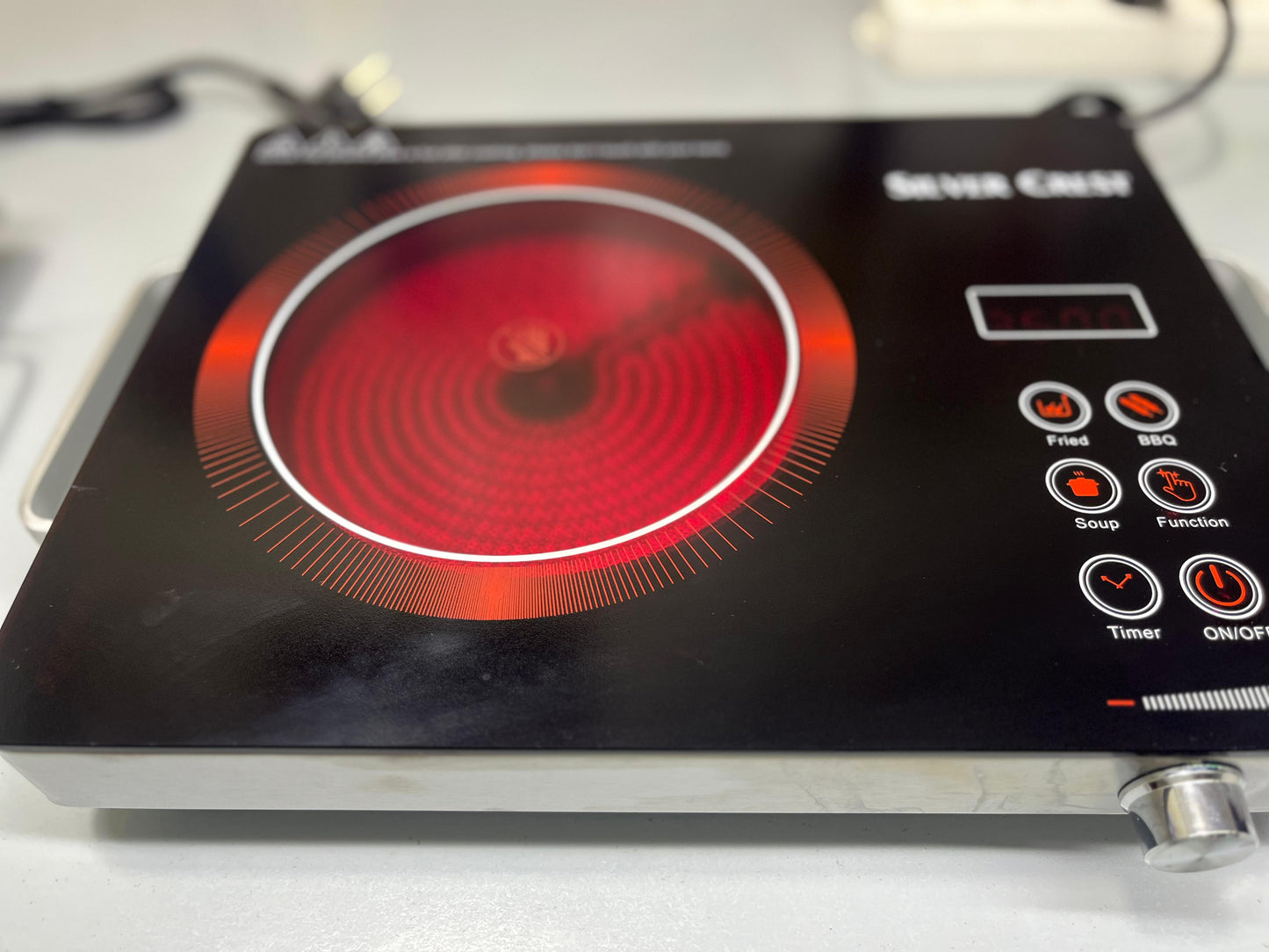 DUBAIZONES™Silver Crest Imported Infrared Electric Stove – 3500W, Touch Control, Universal Cookware Compatibility