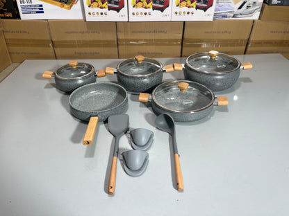 DUBAIZONES™  IMPORTED 13pcs Premium Cookware Set – Versatile and Stylish for Every Kitchen