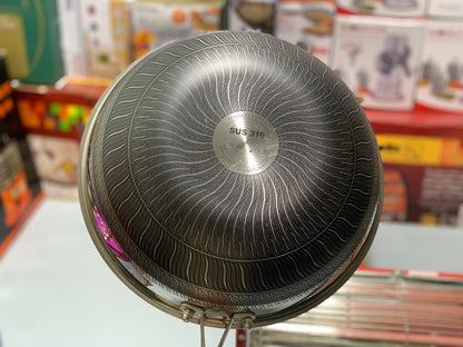 DUBAIZONES™ imort Flanek Laser HoneyComb Stainless Steel deep pan