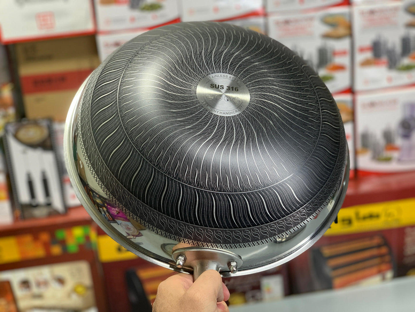 DUBAIZONES™ imort Flanek Laser HoneyComb Stainless Steel deep pan