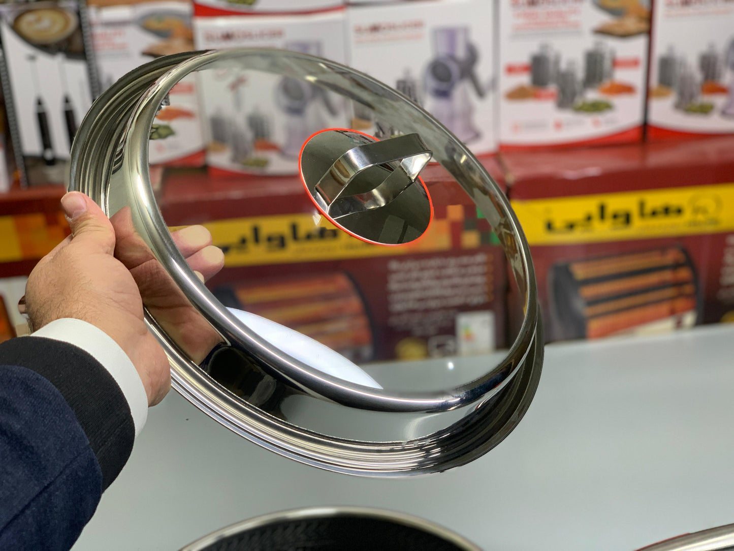 DUBAIZONES™ imort Flanek Laser HoneyComb Stainless Steel deep pan