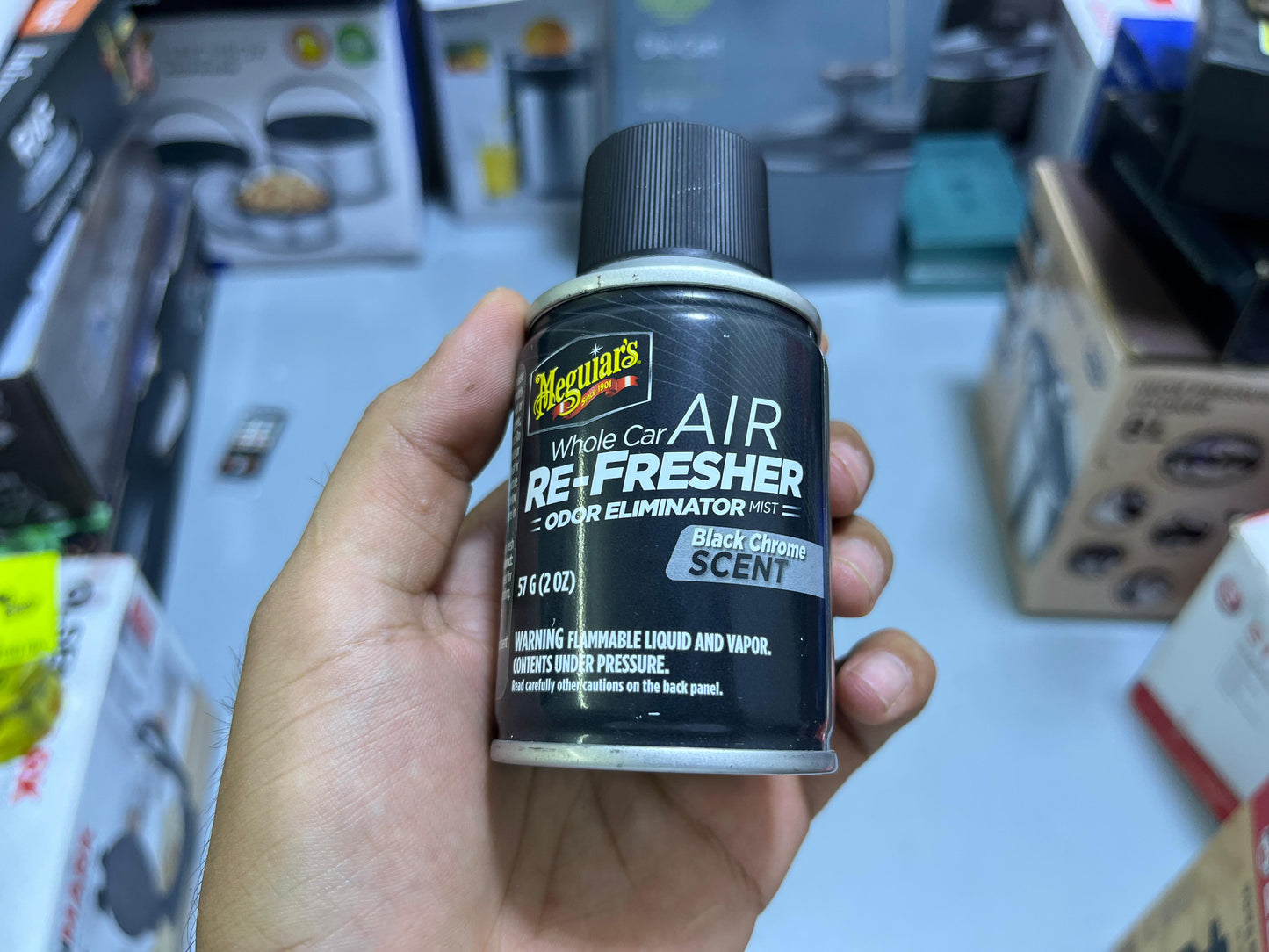 Meguiar’s Whole Car Air Re-Fresher Odor Eliminator (Black Chrome Scent)